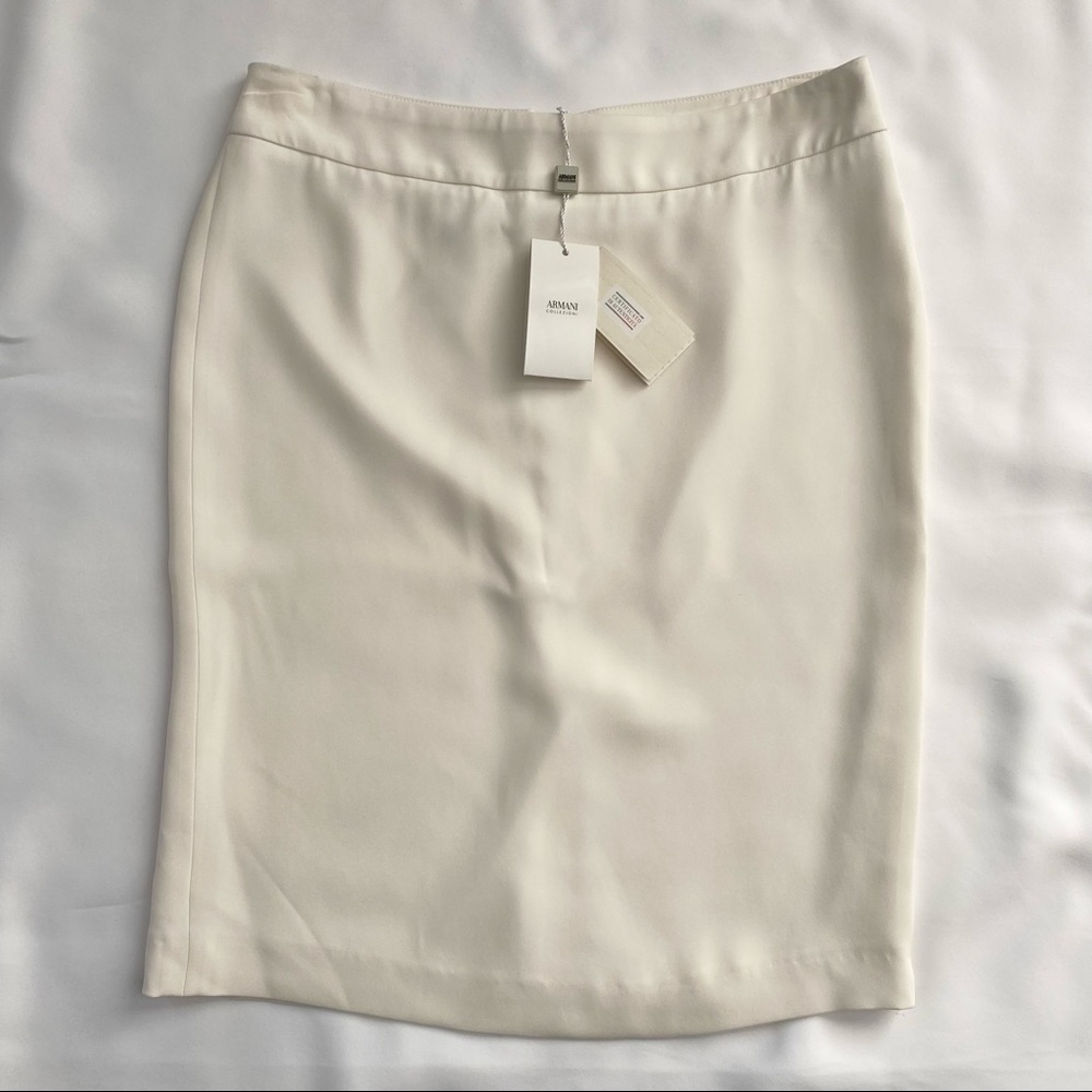 Armani Collezioni Ivory Silk Blend Skirt Size 8